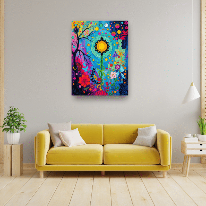 Lightkeeper’s Garden - Modern Symbolist Canvas Wall Art - Image 4