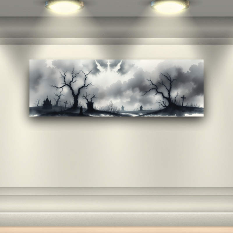 Phantom Whispers - Dark Gothic Canvas Wall Art - Image 5