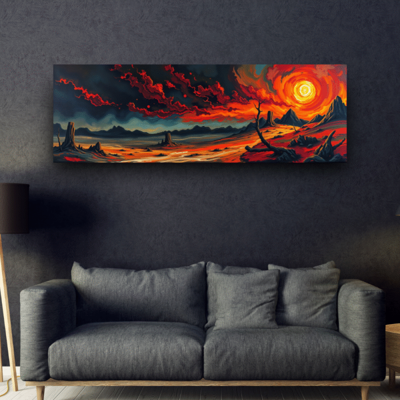 Ashwake Desert Inferno - Landscape Canvas Art - Image 2
