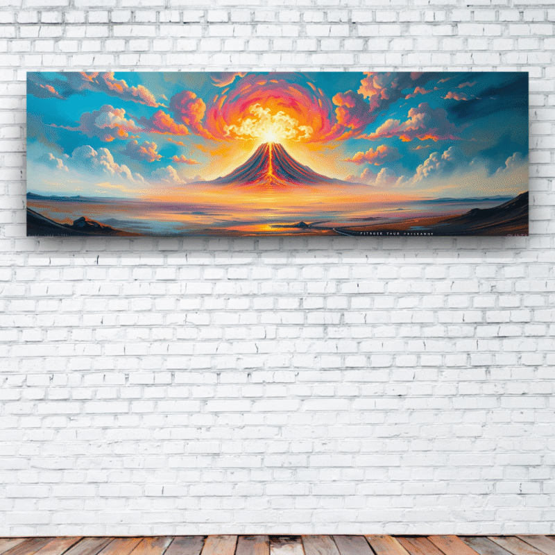 Sacred Eruption - Dreamscape Canvas Wall Art - Image 3