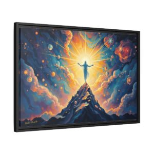 Divine Summit | Spiritual Fantasy Framed Canvas Wall Art