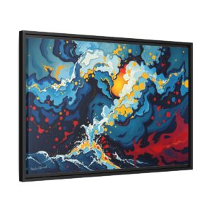 Ocean Burst | Contemporary Abstract Framed Canvas Wall Art