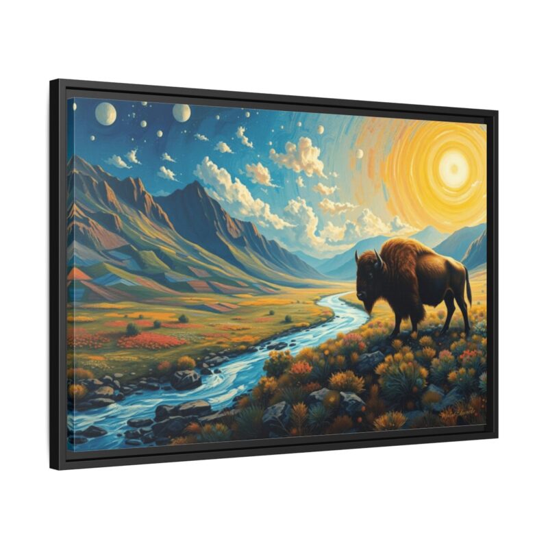 Spirit of the Ancient Valley: Western Wildlife Framed Canvas