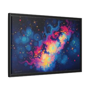 Stellar Nebula | Cosmic Abstract Framed Canvas Wall Art