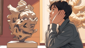 a boy looking at art mateoedwardoart.com