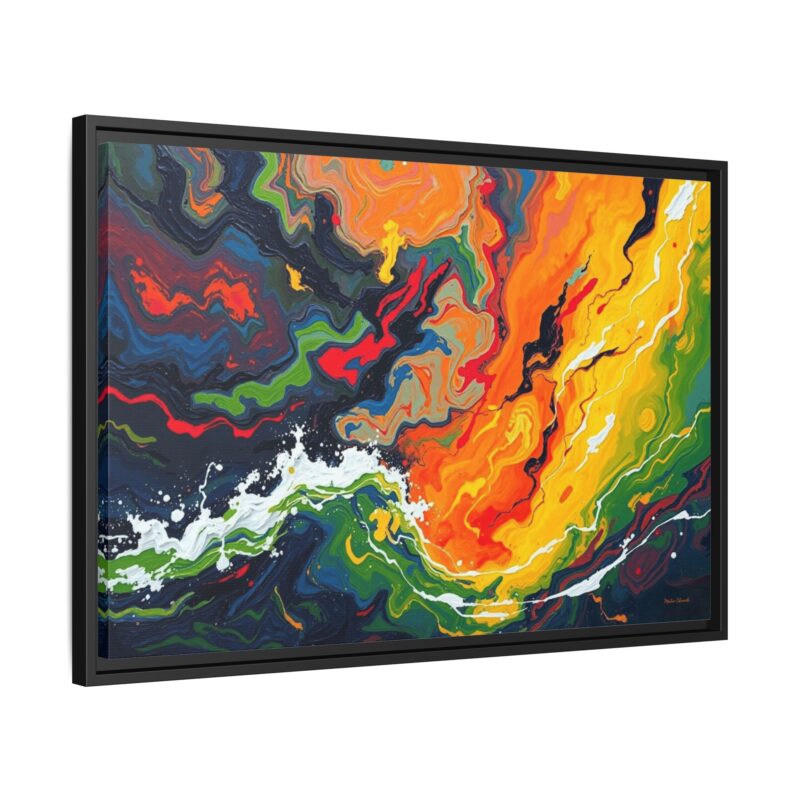 Color Storm | Abstract Framed Canvas Wall Art