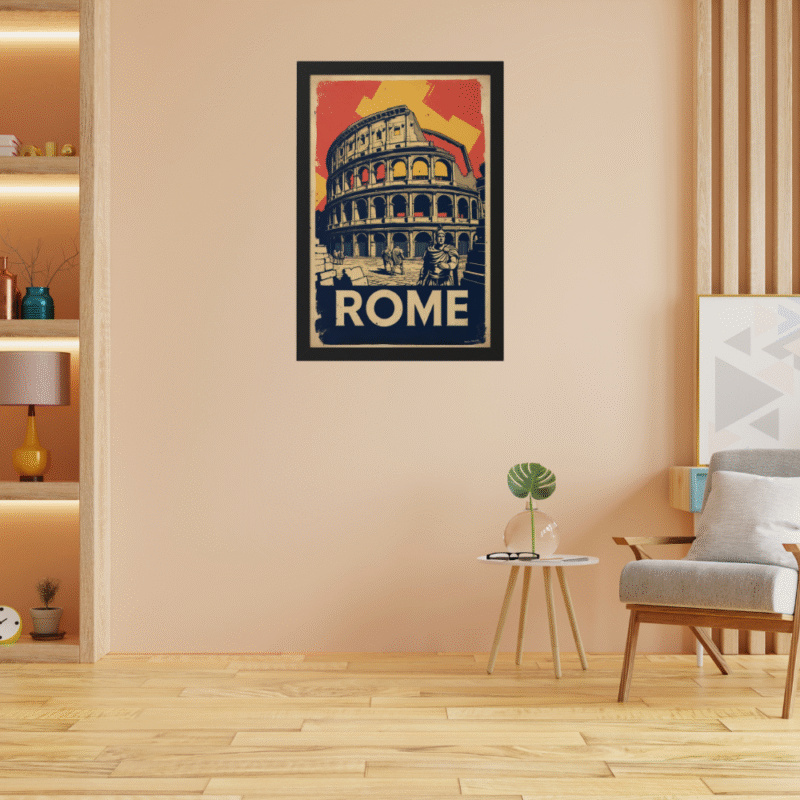 Rome Colosseum Centurion Art Print | Vintage Roman Empire Travel Poster - Image 6